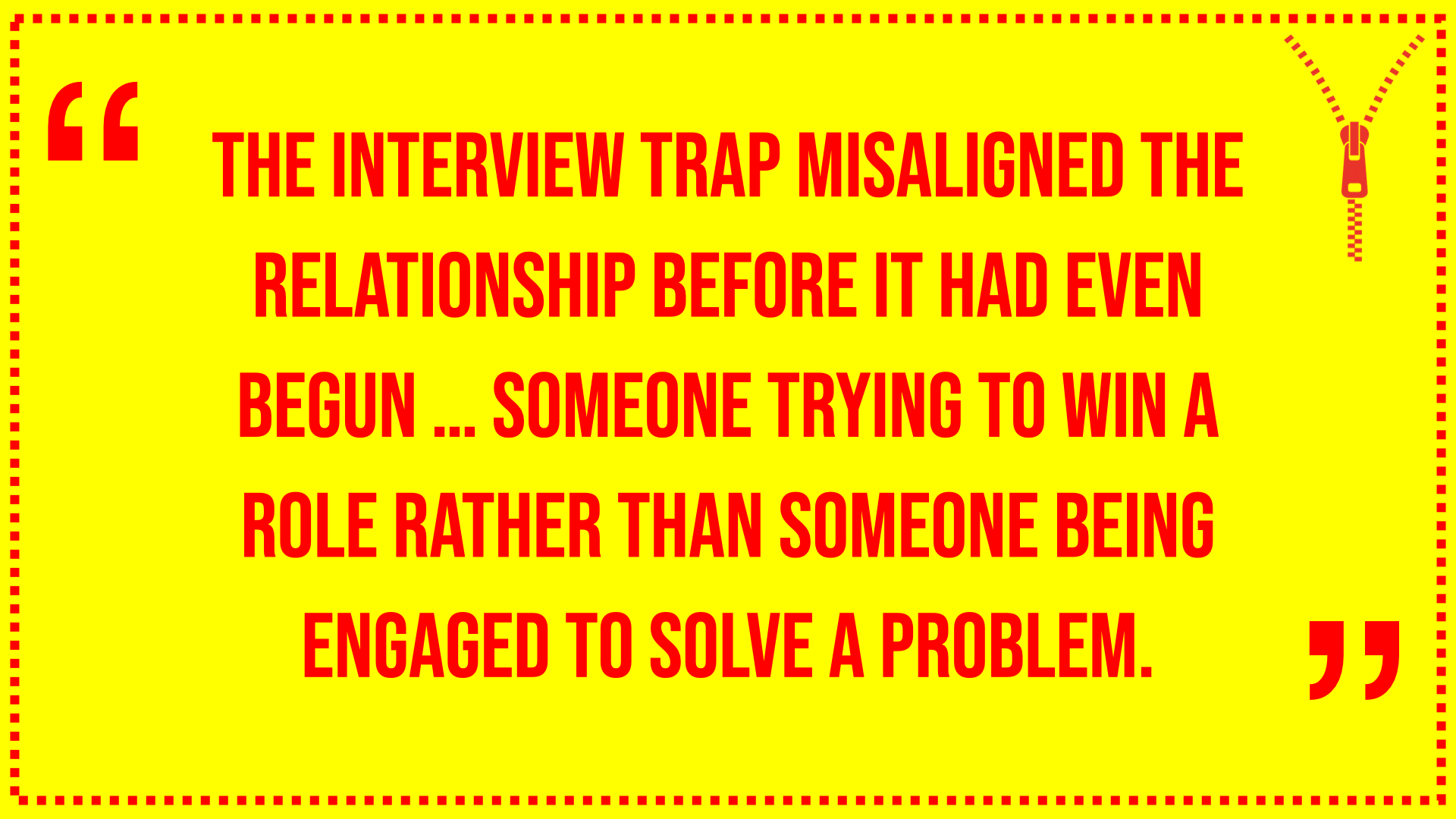Overcoming the Interview Trap